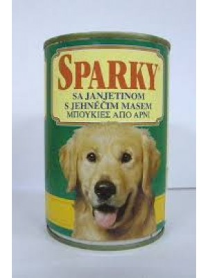 Vlažna hrana za pse Sparky kozerva jagnjetina 400gr  Nema na stanju
